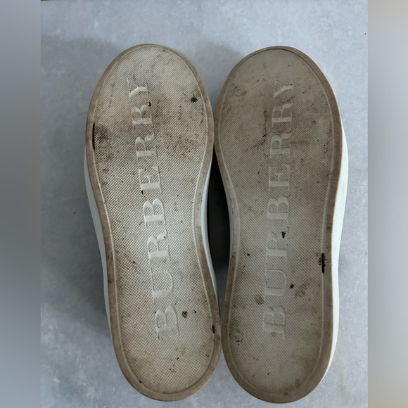 Authentic Burberry Salmond Vintage Nova Check Print Leather Sneakers W EU 38.5 - Picture 11 of 13